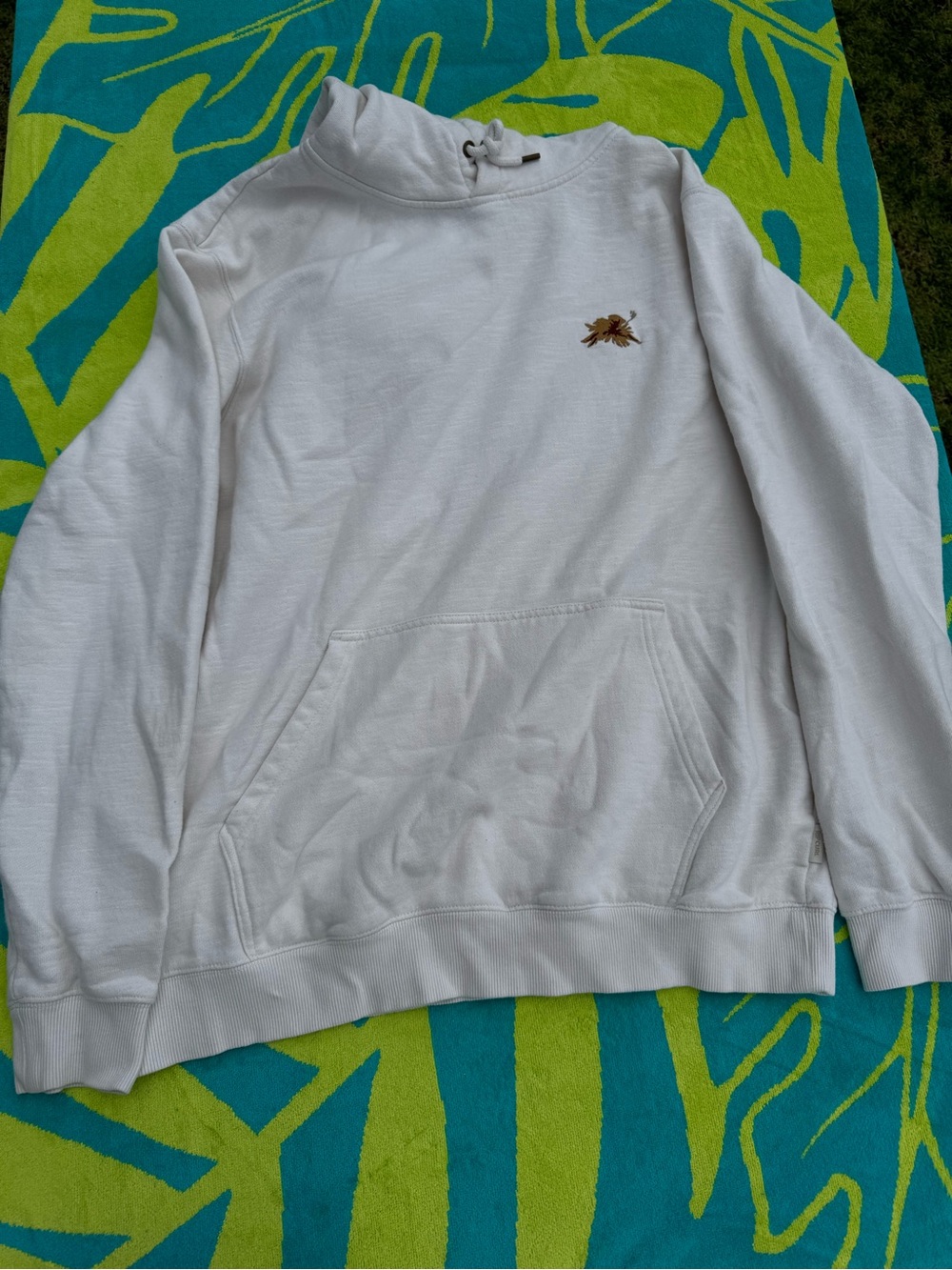 Rip Curl x Hoffman Collab white graphic hoodie